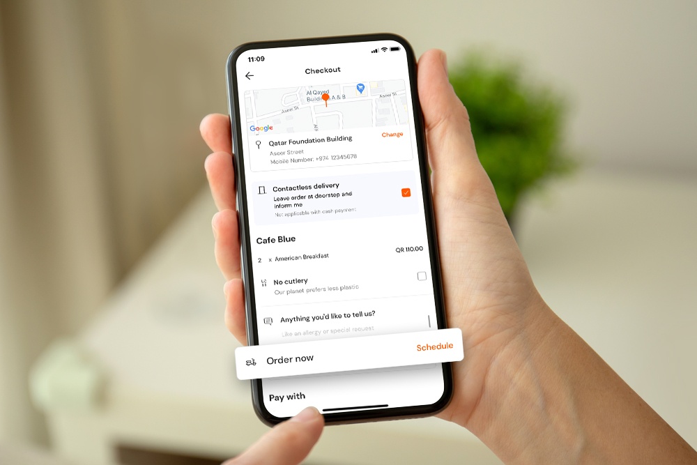 Order now and schedule your delivery with Talabat
