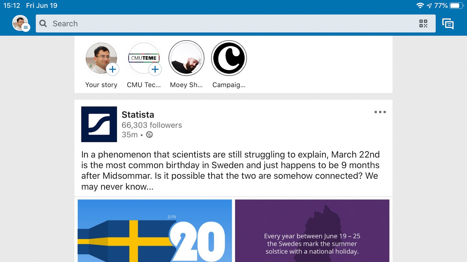 Testing out LinkedIn Stories in the Middle East