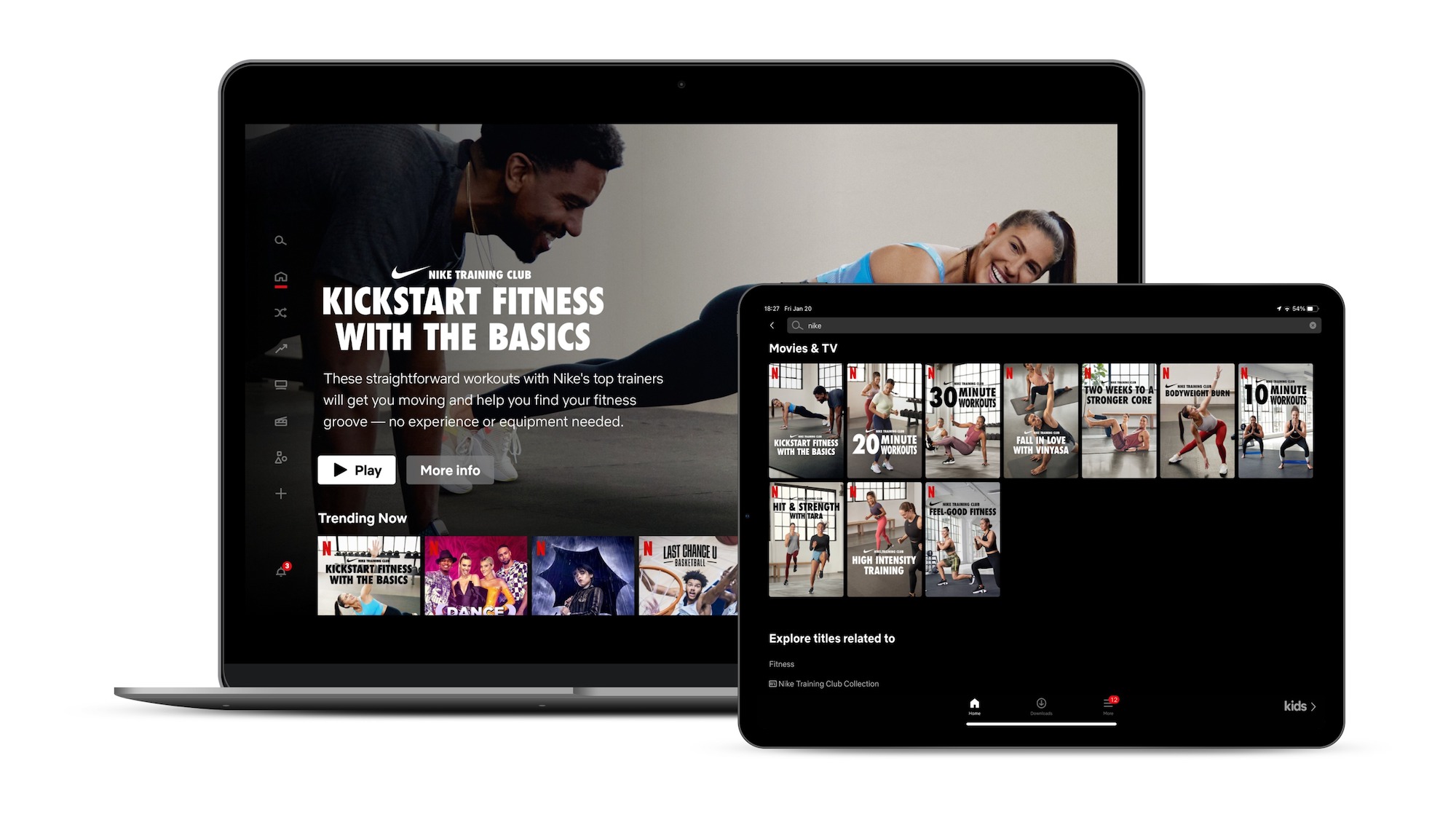 Get into fitness with Nike Training Club on Netflix